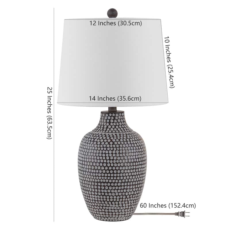 SAFAVIEH Lighting Resler 25-inch LED Table Lamp - 14" W x 14" L x 25" H