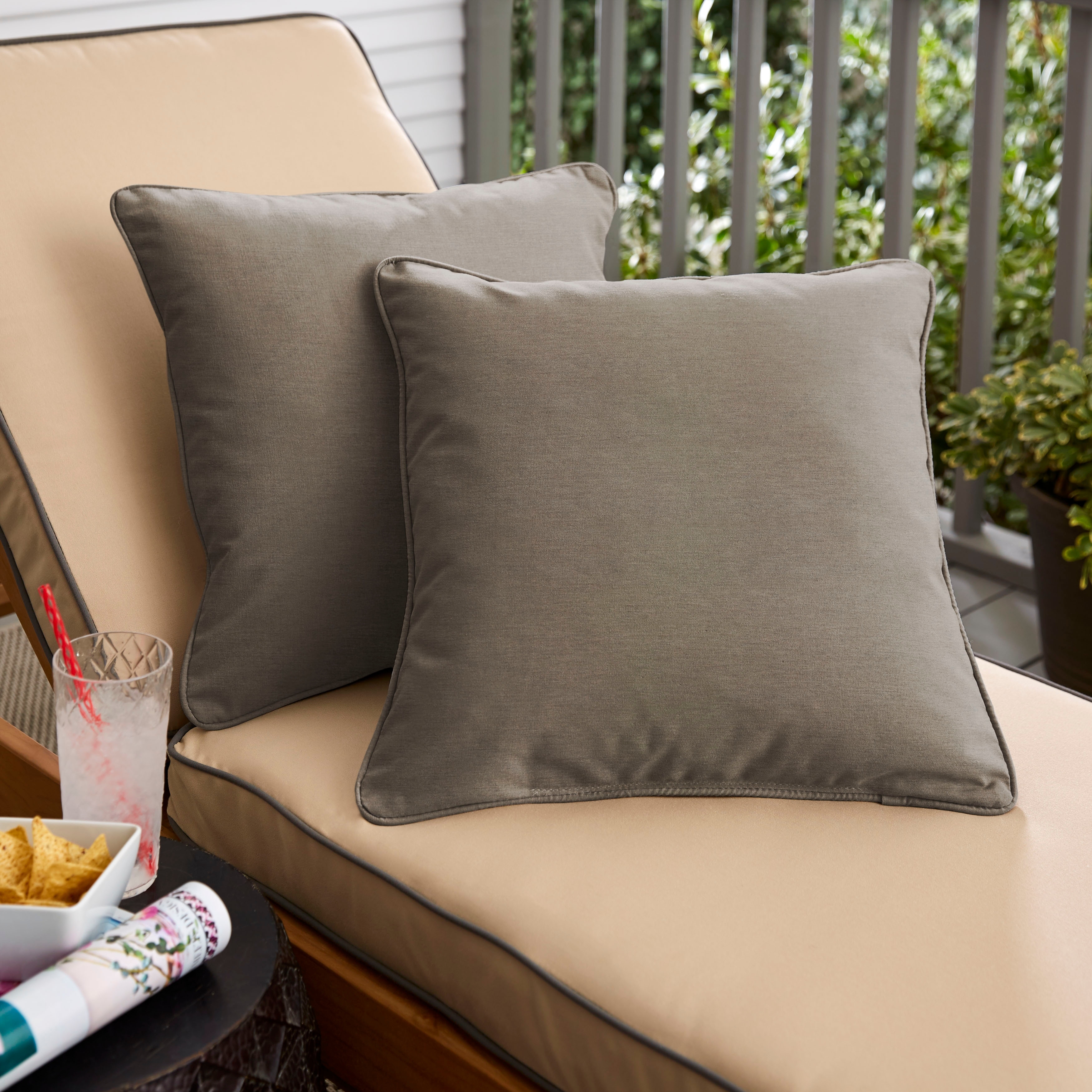 Taupe outdoor pillows cheap