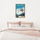preview thumbnail 8 of 27, Oliver Gal 'Les Alpes Travel Poster' Blue Wall Art Canvas Print 16 x 24 - Gold