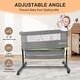 preview thumbnail 5 of 7, Grey 4 in 1 Baby Basinet, Bedside Bassinet for Baby, Height Adjustable Bassinet Bedside Sleeper with Lockable Wheels