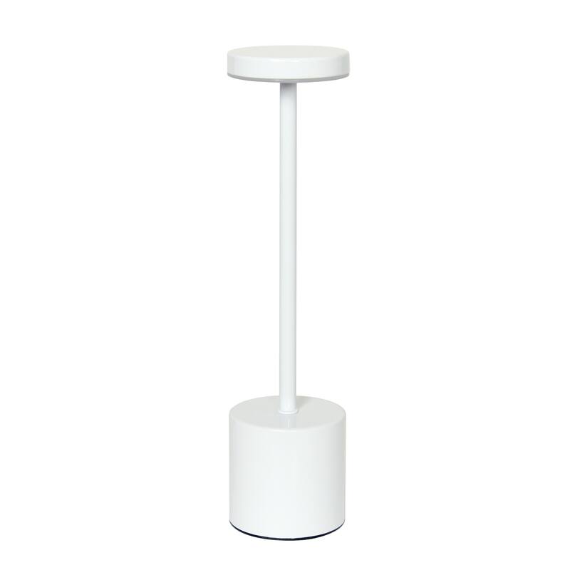 LED Mushroom Disc Touch Sensor Rechargeable Desk Lamp - 12.75" - White