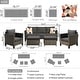 preview thumbnail 10 of 82, OVIOS 5-Piece Outdoor Wicker Patio Conversation Set