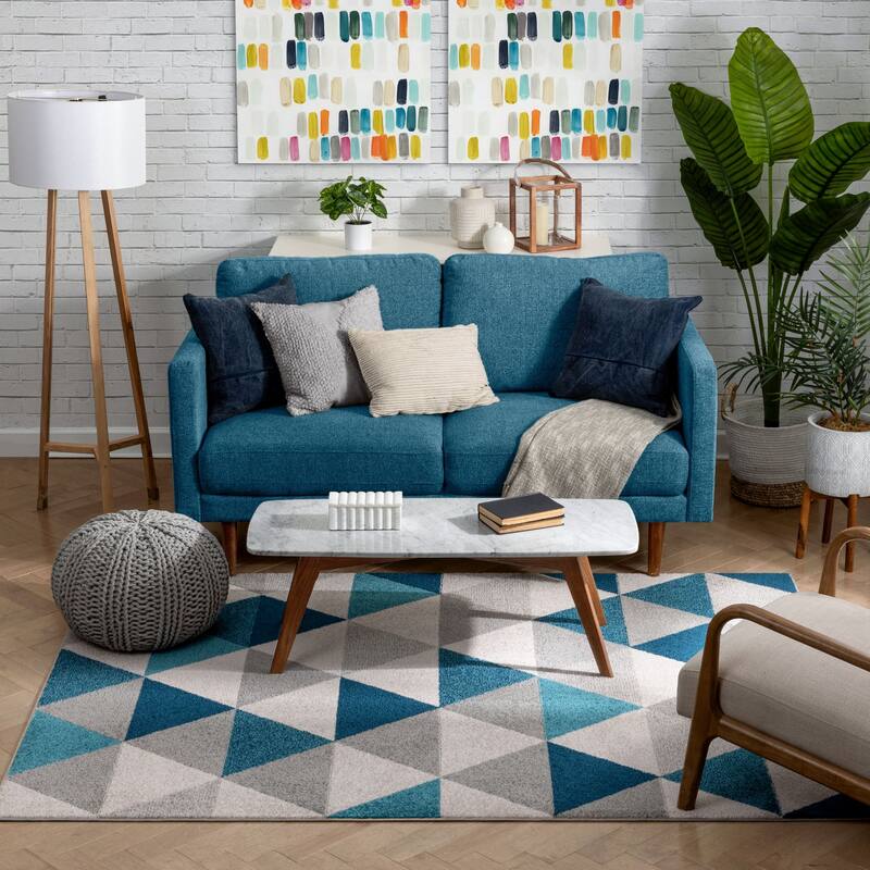 Well Woven Mid Century Modern Geometric Area Rug