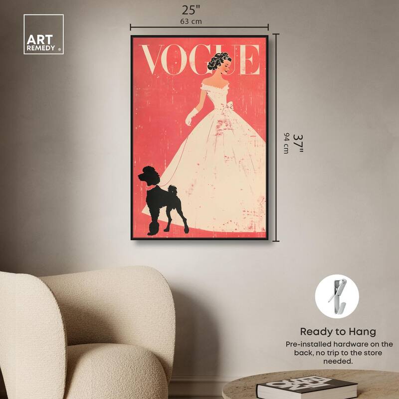 Red and Ivory Cover Canvas by Art Remedy