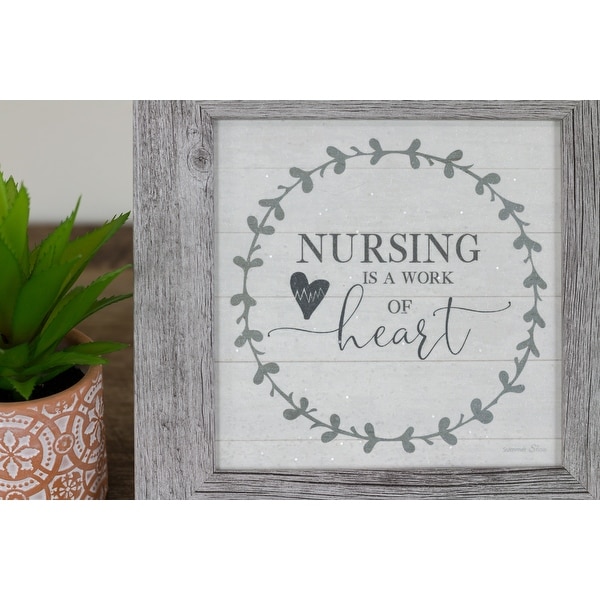 Nursing is a Work Of Heart Nurse Decor Sign Gift Art. Opens flyout.