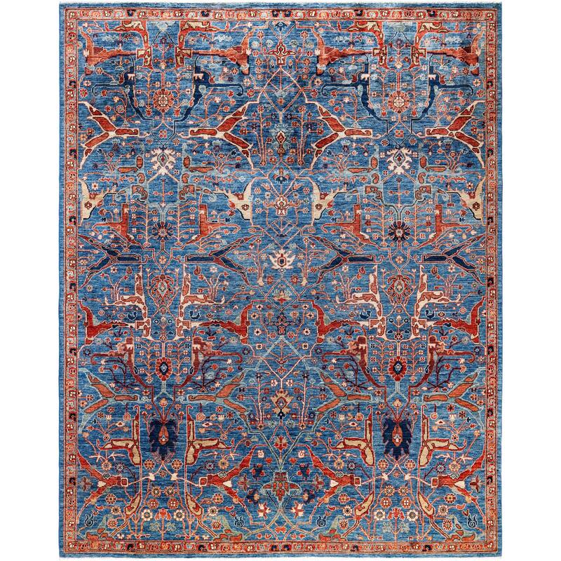 Serapi One-of-a-Kind Hand-Knotted Area Rug - Blue - 8' 0" x 9' 10"