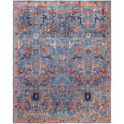 Serapi One-of-a-Kind Hand-Knotted Area Rug - Blue - 8' 0" x 9' 10"