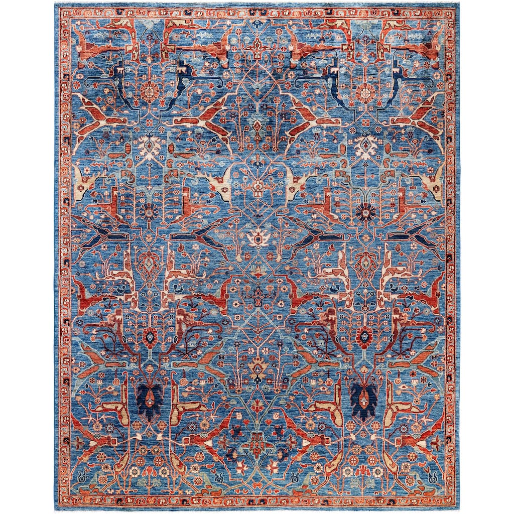 Serapi One-of-a-Kind Hand-Knotted Area Rug - Blue - 8' 0" x 9' 10"