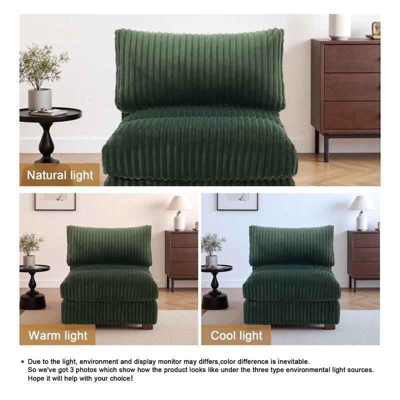 Cotton Flannel corner Sofa Armless Modular Sectional Sofa Seamless Combination