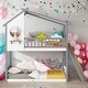 preview thumbnail 16 of 25, House Roof Design Twin Over Full Bunk Bed with Ladder