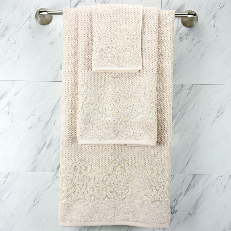 East'N Blue Galata Turkish Cotton Bath Towel Set (Set of 3) - (1 Bath Towel, 1 Hand Towel, 1 Washcloth)