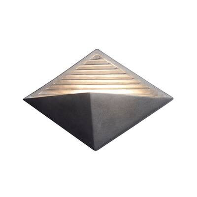 Ambiance Diamond 1-light Antique Silver LED Wall Sconce - Antique Silver