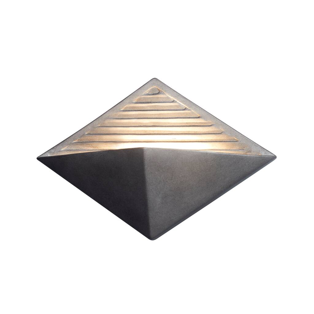 Ambiance Diamond 1-light Antique Silver LED Wall Sconce - Antique Silver