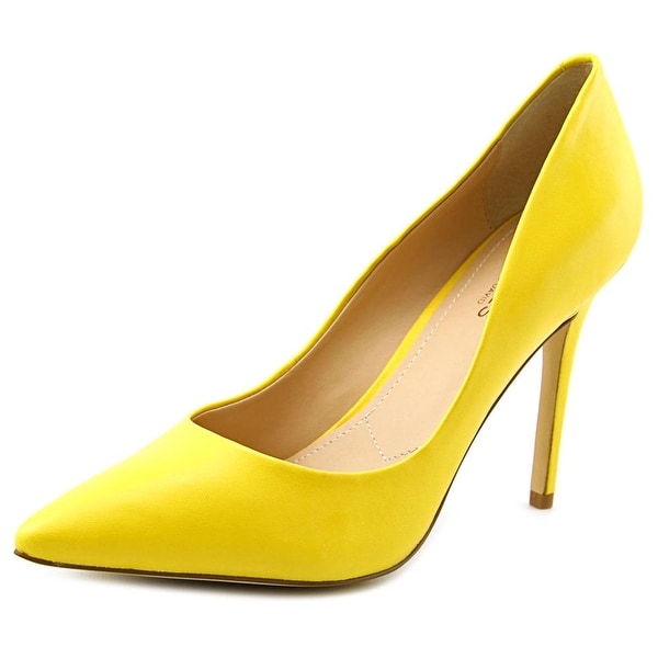Charles By Charles David Pact Women Pointed Toe Leather Yellow Heels