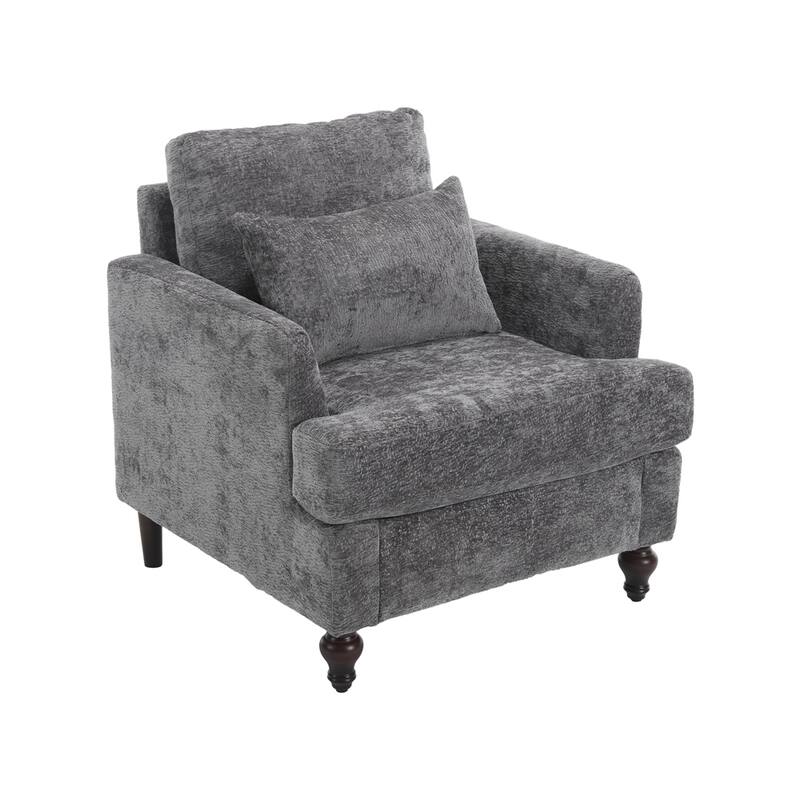 Modern Wood Frame Armchair for Living Room