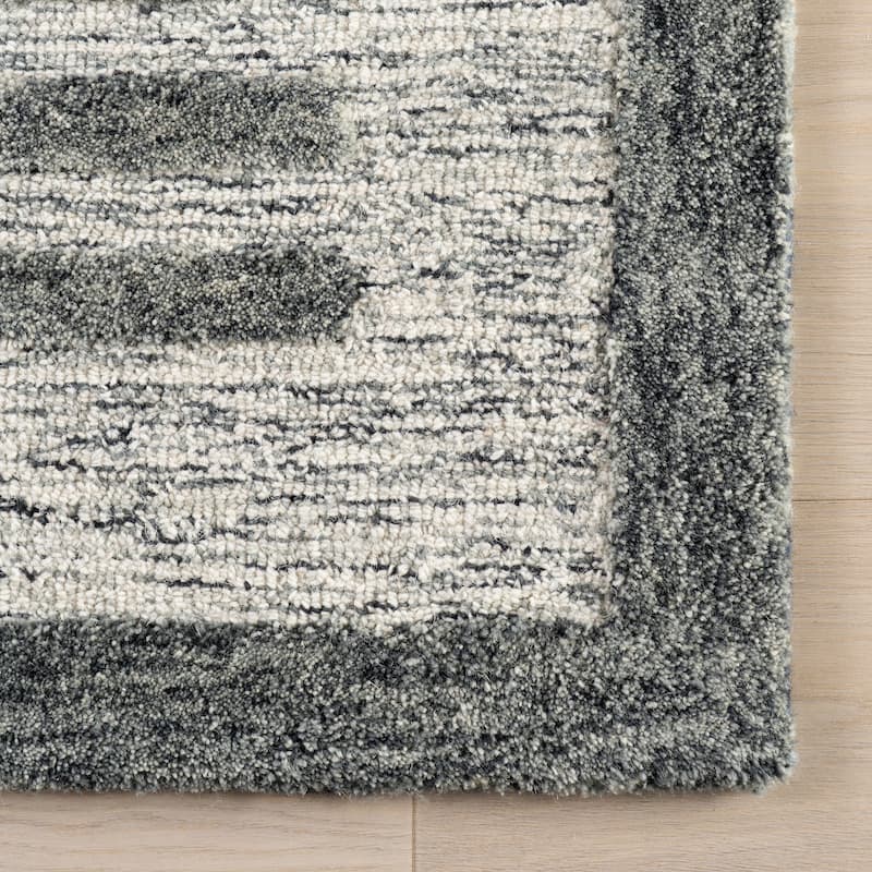 Carmeon Hamilton Caly Modern Bordered Wool Rug