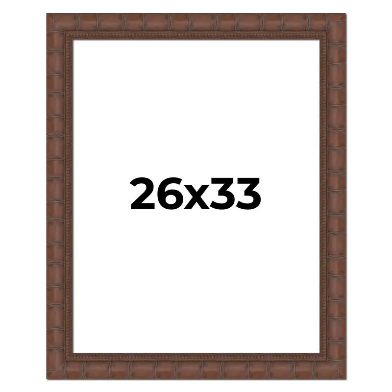 26x33 Frame Pewter Solid Wood Picture Frame Width 1.625 Inches | Interior Frame Depth 0.6875 Inches
