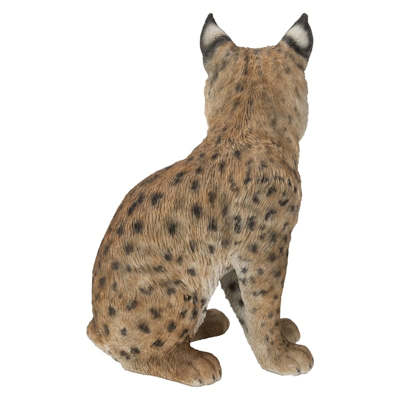 20" Sitting Bobcat Outdoor Garden Statue