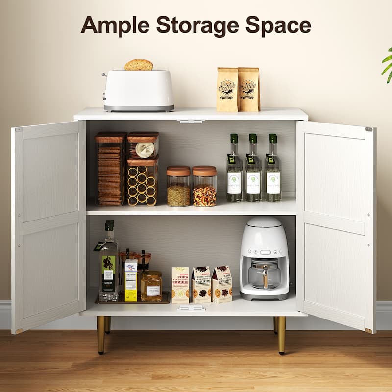2-Door Storage Cabinet with Adjustable Shelves