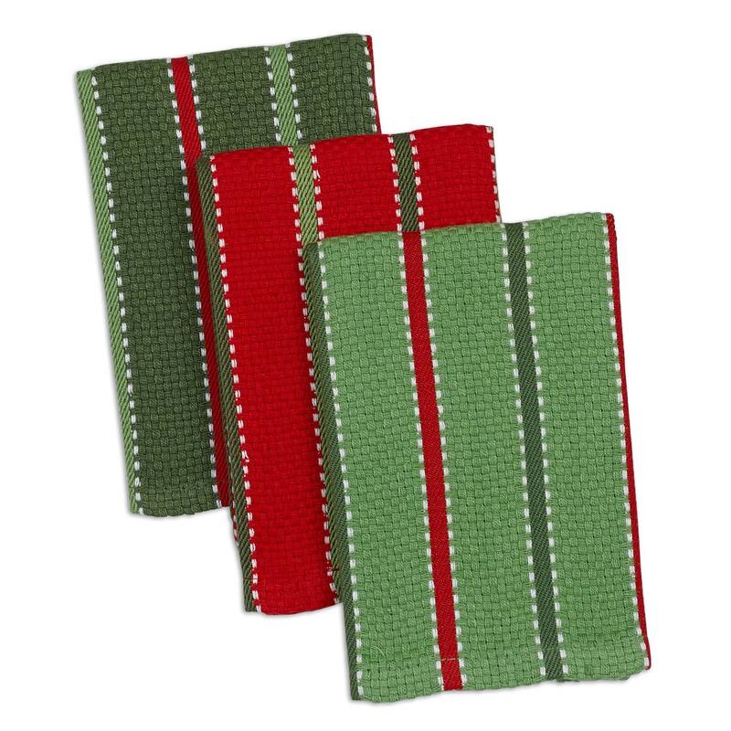 DII Pea Patch Check Heavyweight Dishcloth (Set of 4)