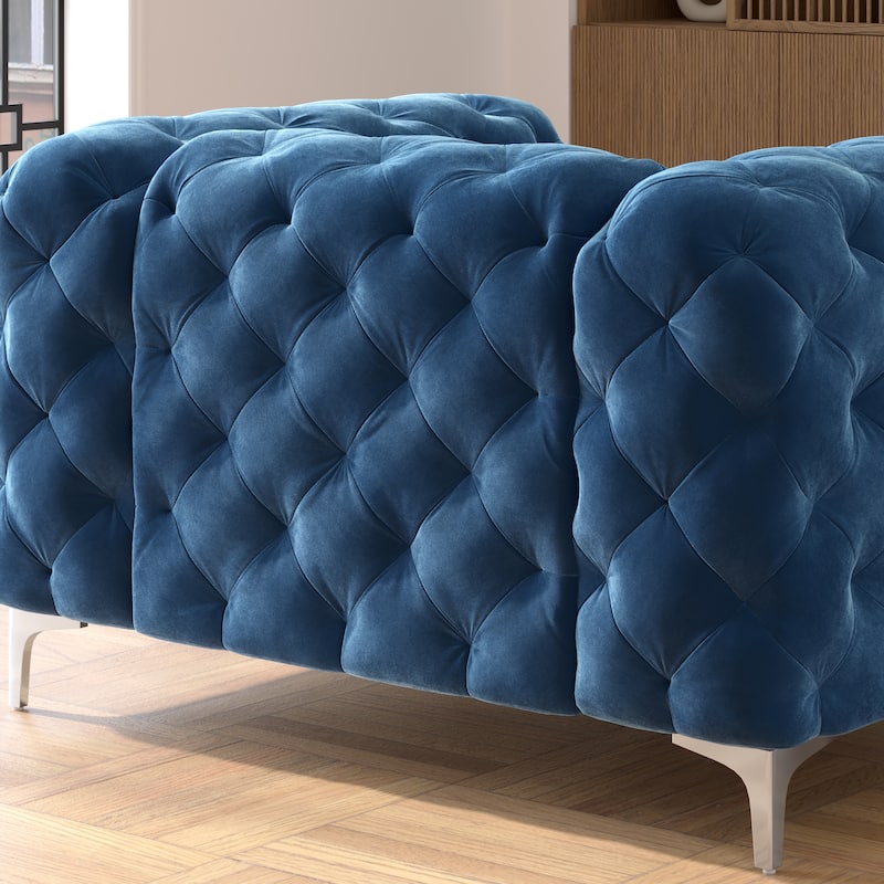 Corvus Aosta Tufted Velvet Chesterfield Club Chair