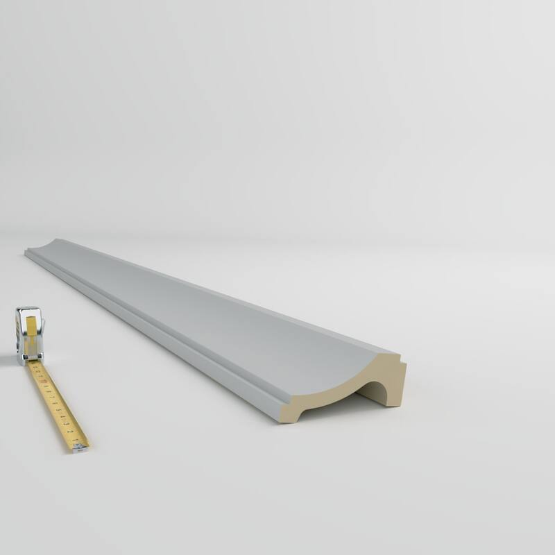 3 1/8"H x 6"P x 6 1/2"F x 94 1/2"L Arlene Crown Moulding - 1-Pack