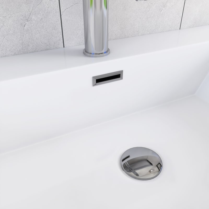 Angela Wall Mounted Bathroom Vanity in F. Oak with White Cultured Marble Top
