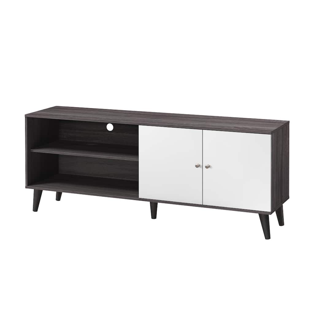 Amidon TV Stand for TVs up to 63", with 2 Storage Shelves& 1 Cabinet