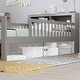preview thumbnail 25 of 34, Twin Size Bed with Headboard Storage Rack, Two Under-Bed Drawers, Three-Side Guardrails for Safety and Security,White