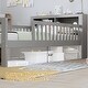 preview thumbnail 27 of 37, Twin Size Bed with Headboard Storage Rack, Two Under-Bed Drawers, Three-Side Guardrails for Safety and Security