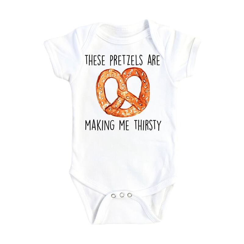 Pretzel - Baby Boy Girl Clothes Infant Bodysuit Funny Cute Newborn 1J - White - 0-3M