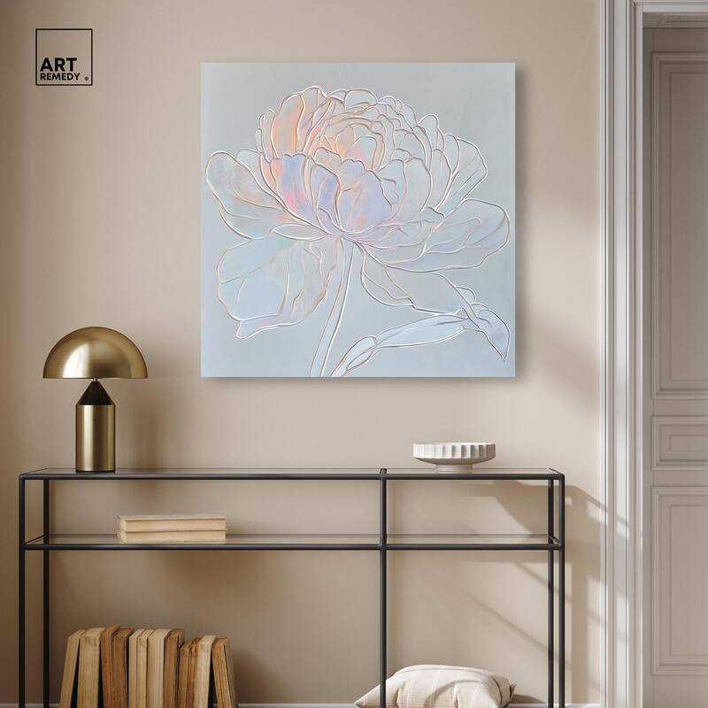 Embossed Flower I Canvas by Art Remedy, Gallery Wrapped