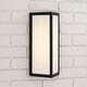 preview thumbnail 2 of 3, Integrated LED Outdoor Wall Lantern in Black with Painted White Glass