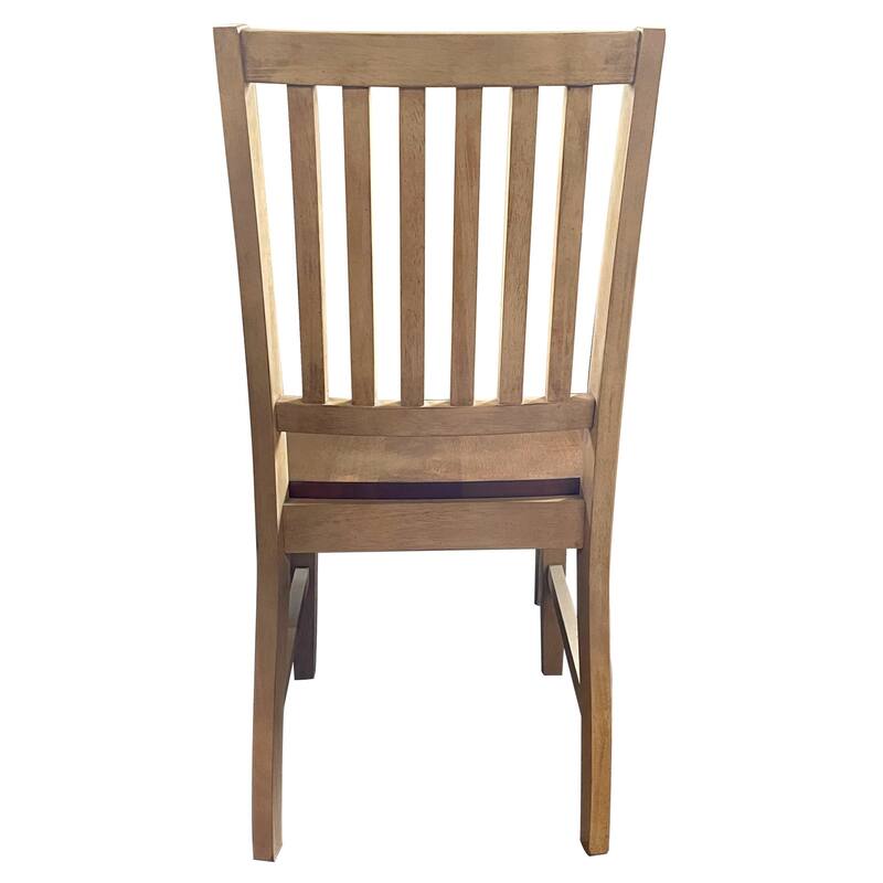 Slat Back Dining Chairs - Set of 2 - Modern Farmhouse Style Chairs