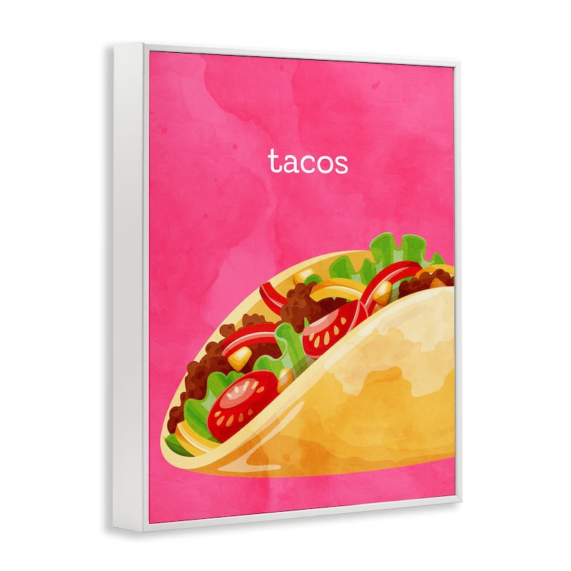 Stupell Tacos Mexican Cuisine Framed Giclee Art Design By Kim Allen