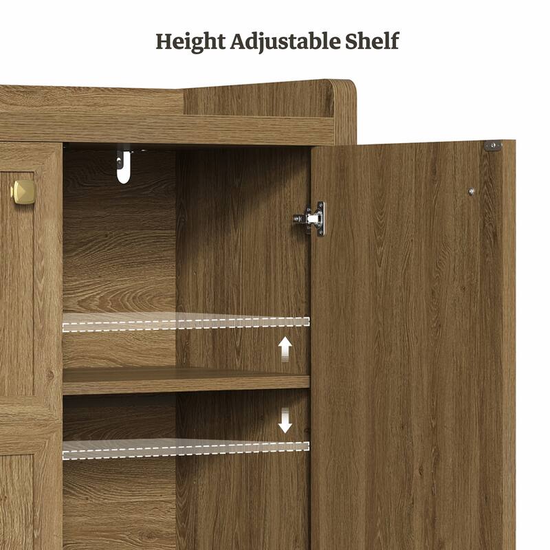 Multifunctional Minimalist Side Cabinet with 3D Design