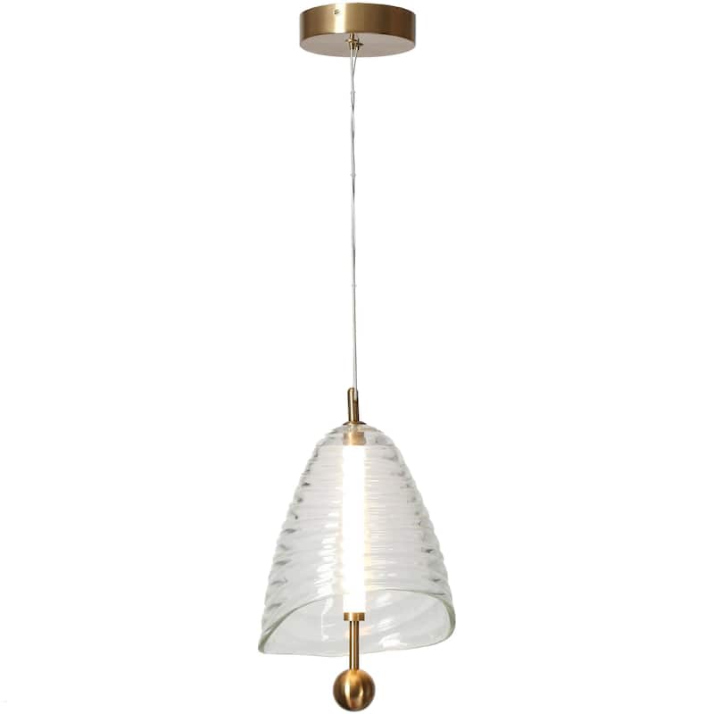 Modern Gold LED 1-Light Pendant Light for Kitchen Island
