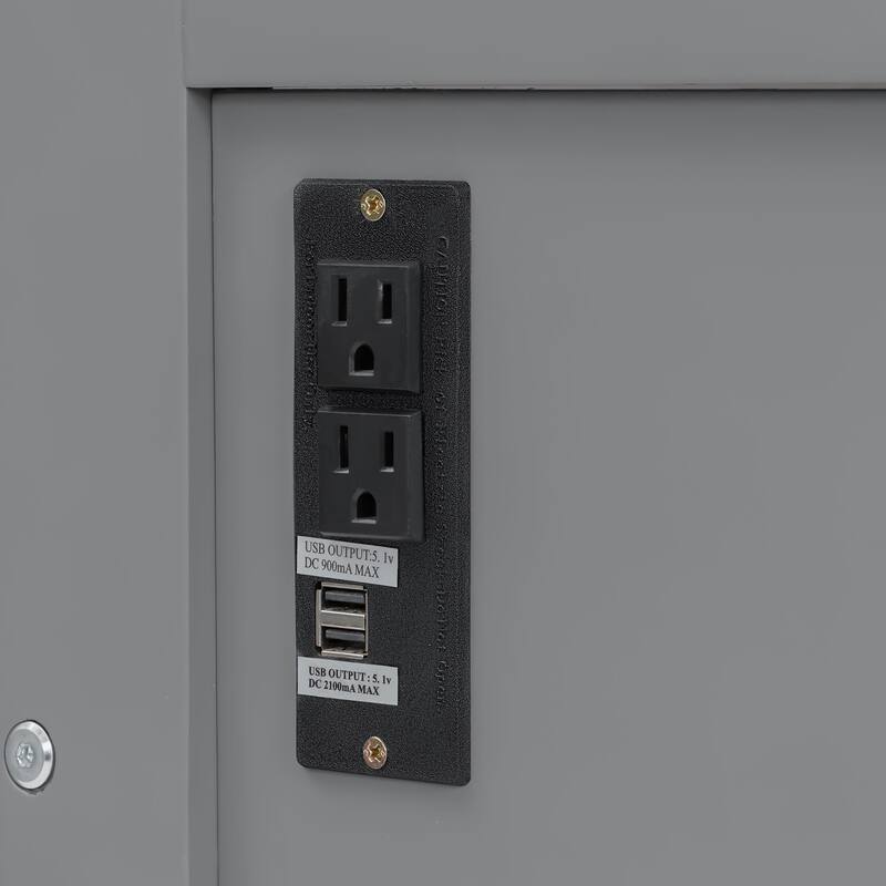 Space-Saving Queen Murphy Bed with Desk, LED Lights, and USB Charging