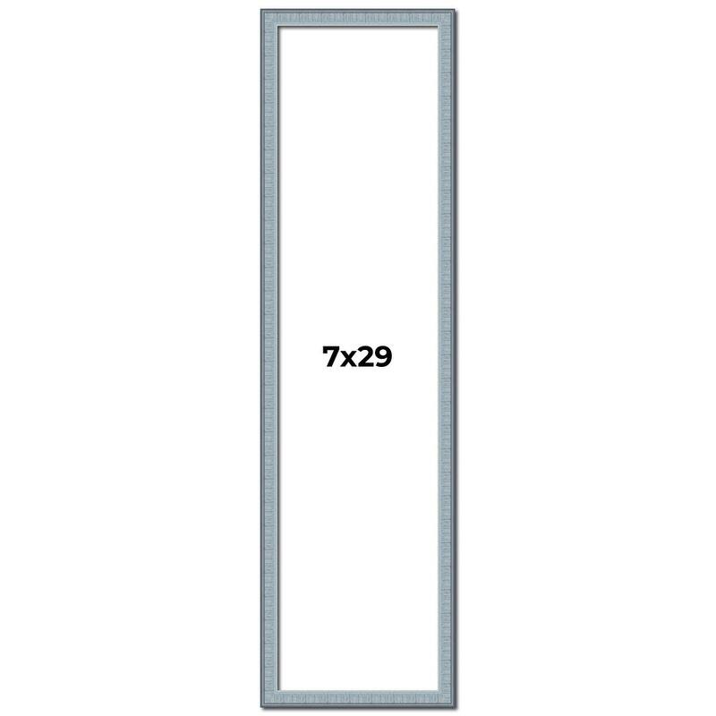 7x29 Frame Rustic Sky Blue Solid Wood Picture Frame | 0.75 Inch