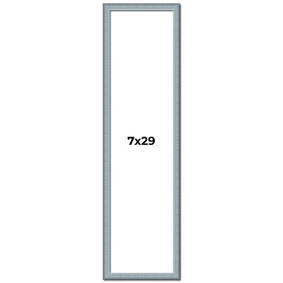 7x29 Frame Rustic Sky Blue Solid Wood Picture Frame | 0.75 Inch