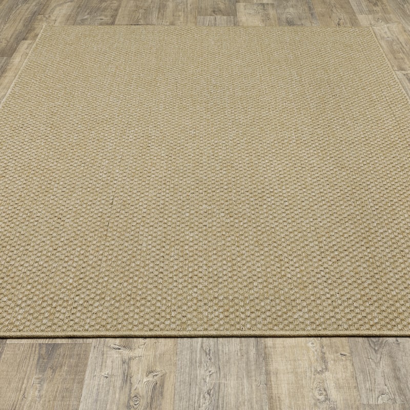 Style Haven Veranda Tonal Woven Basket Weave Indoor-Outdoor Rug