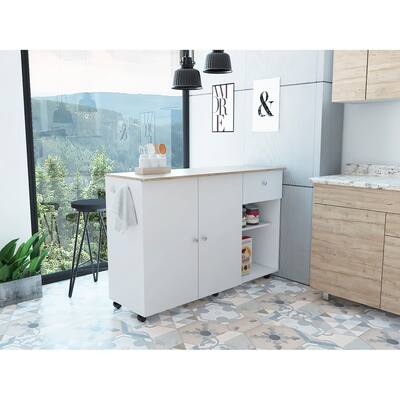 Kitchen Island Cart Victoria and Four Interior Shelves