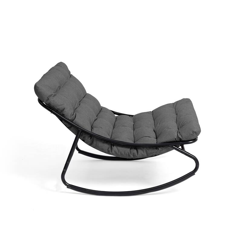 Modern Indoor Outdoor Rocking Chair with Cushion