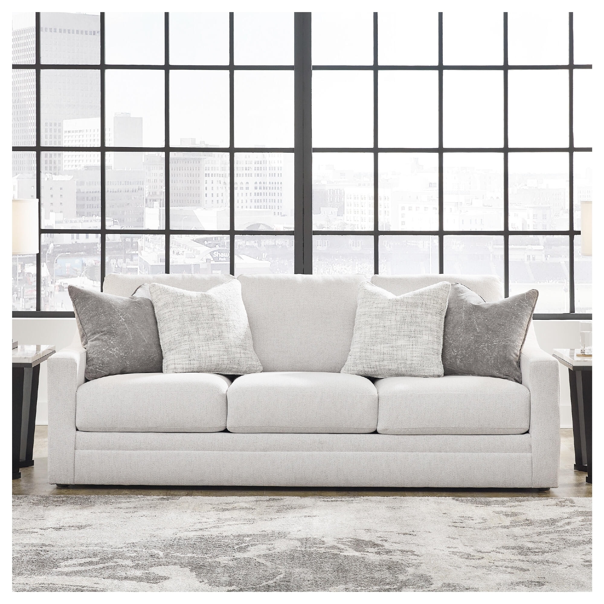 Signature Design by Ashley Maitelynn White Sofa - 88"W x 40"D x 37"H