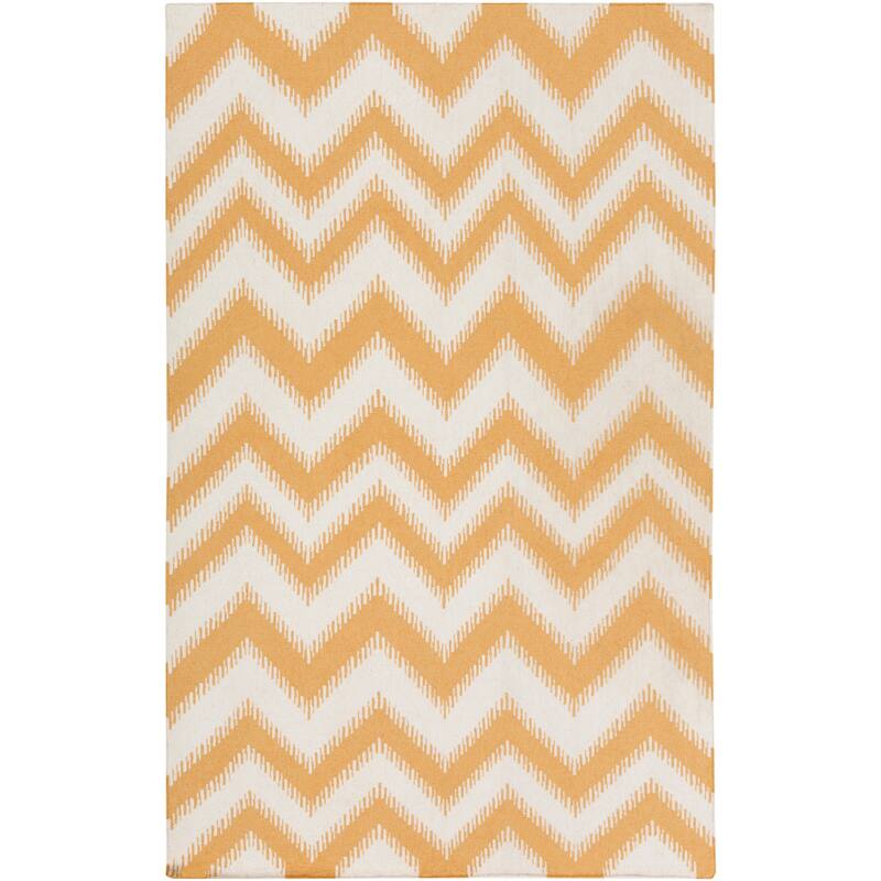 Flatweave Sevran Wool Area Rug - 8' x 11' - Gold