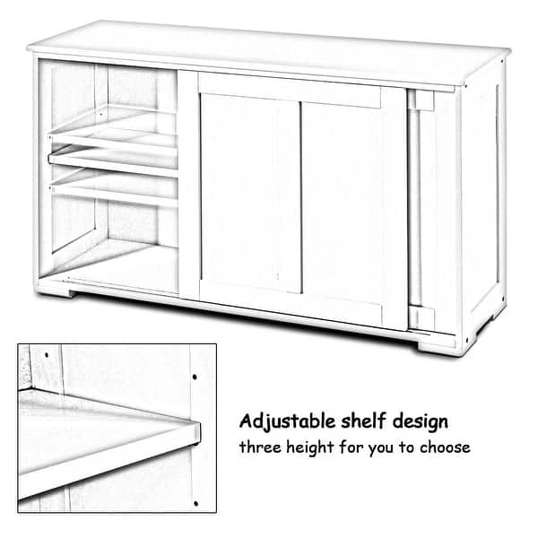 Shop Costway Kitchen Storage Cabinet Sideboard Buffet Cupboard