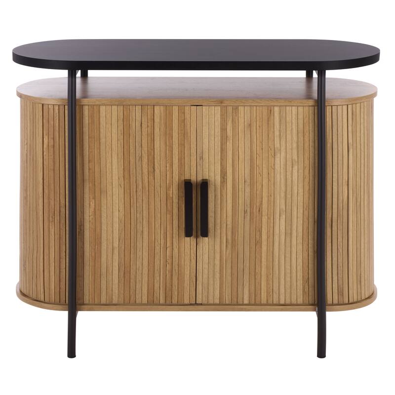 SAFAVIEH Home Etka Tambour Doors Compact Sideboard/TV Stand - 39"W x 16"D x 32"H