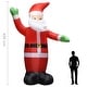 preview thumbnail 14 of 12, vidaXL Christmas Inflatable Santa Claus Holiday Decoration Ornament with LEDs