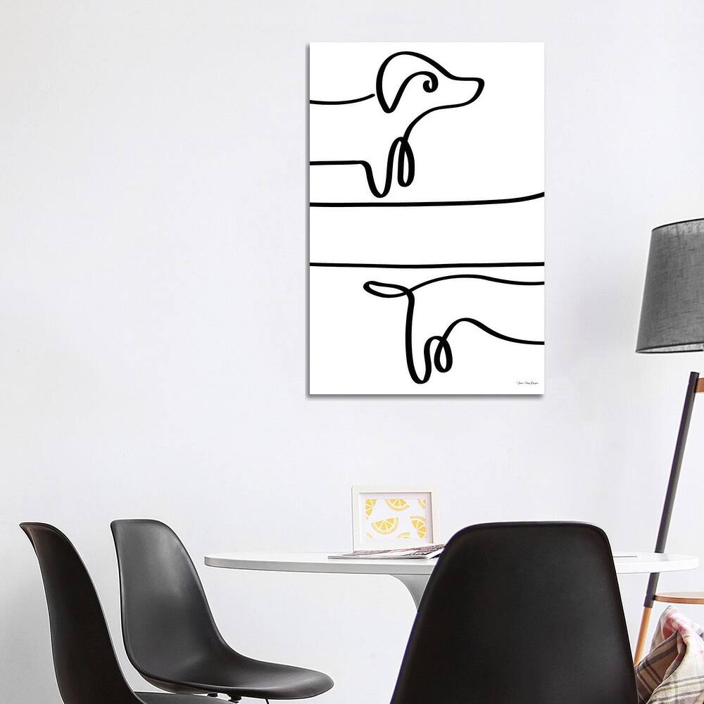 iCanvas "One Line Dachshund" by Seven Trees Design Canvas Print