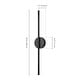 preview thumbnail 102 of 119, 1-Light Black/ Gold/ Nickel Modern Long Linear Strip Wall Sconce Dimmable LED Bathroom Vanity Light